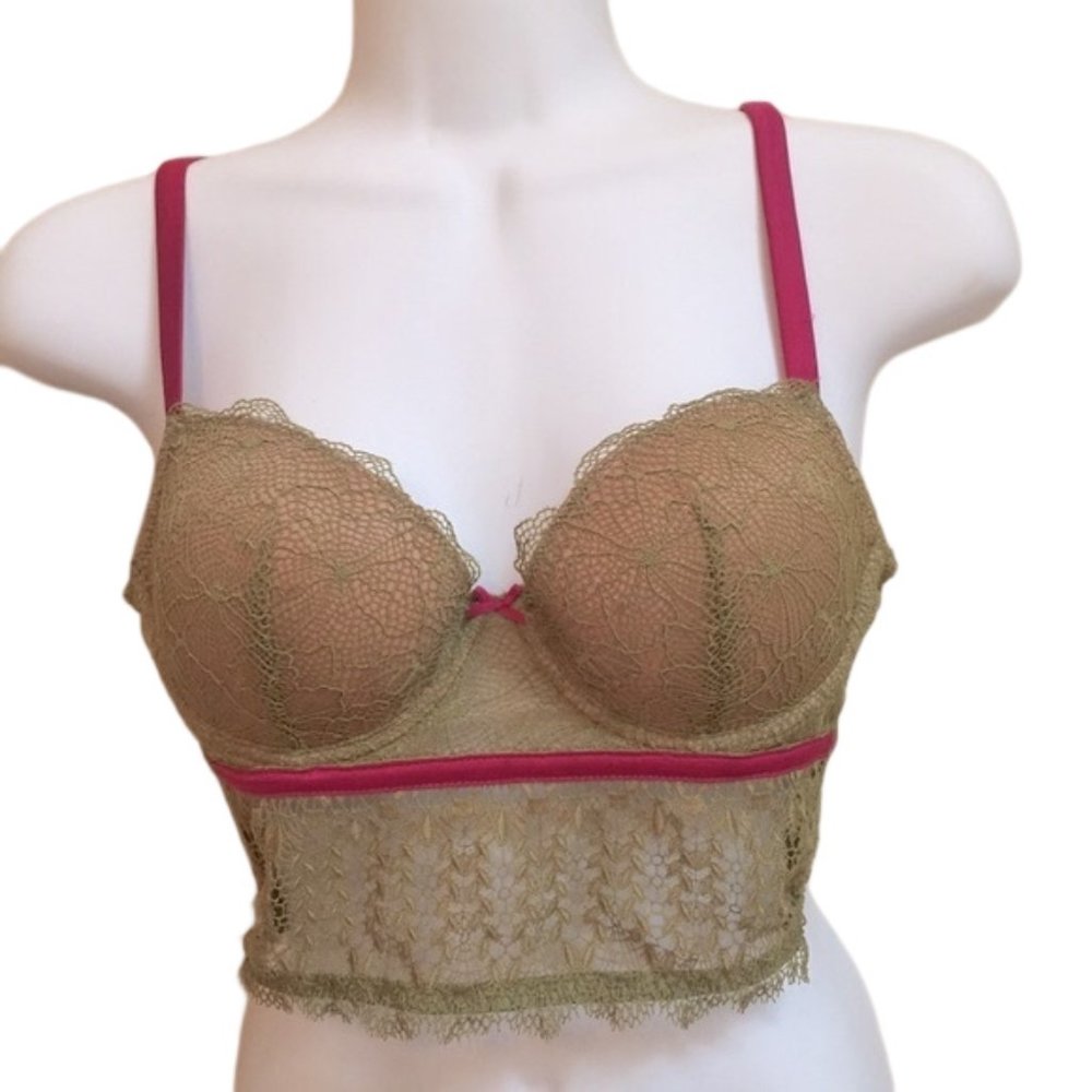 NWT Intimissimi Sophia Lace Padded Underwire Adjustable Bra Balconette S…